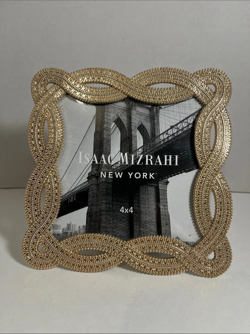 Isaac Mizrahi Gold Braided Decorative Photo Frame